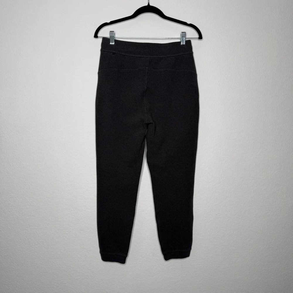 Lululemon Ribbed High Rise Joggers Gray Drawstring Pockets 25